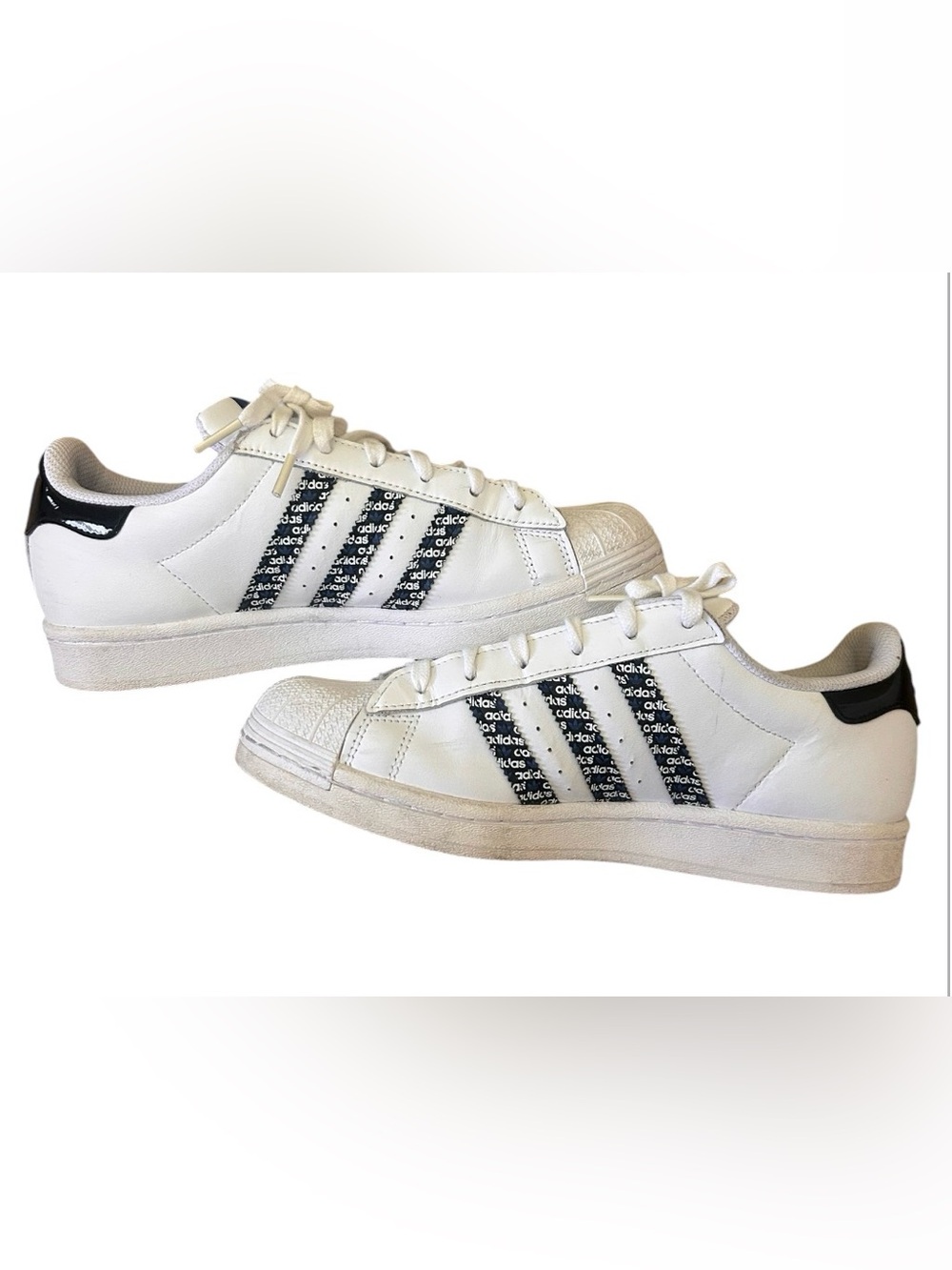 Adidas Originals Superstar 'White Black Blue' FZ4832 sneakers. Men 6 Women 7.5 - Picture 2 of 6